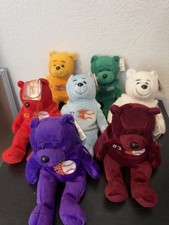 RARE: Lot Of 7 New Vintage Nolan Ryan Express Beanie Babies Baseball MLB Set