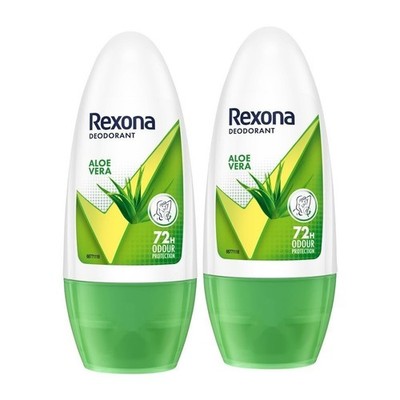 Rexona Aloe Vera Roll On Deodorant Women 72H Odour Protection 50ml x2