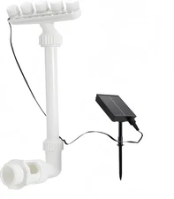 7-Color LED Solar Pool Fountain 360 Degree Pool Waterfall Sprinkler Rechargeable