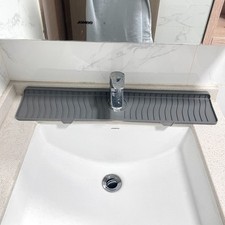 Multiple Size Faucet Splash Mat Easy Clean Drain Drying Protector  for Bathroom