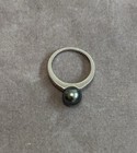 Sterling Silver Black Tahitian Cultured  Ring Size 7.5 — photo 4