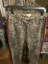 Easel Women’s Leopard Print Jeans Size Medium