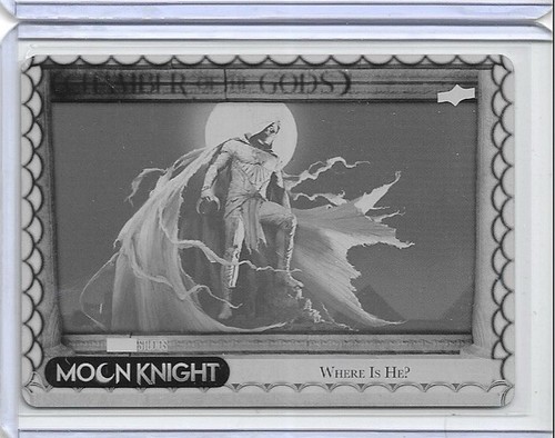2022 UD Marvel Moon Knight Druckplatte schwarz 1/1 Moon Knight Where Is He? - Bild 1 von 2