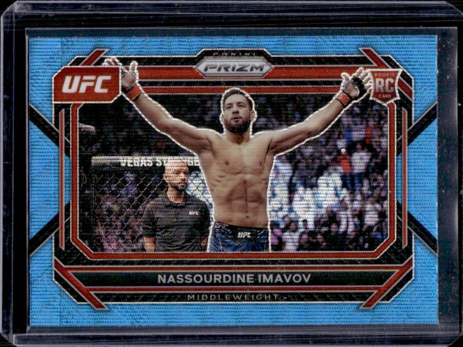2023 Prizm UFC Nassourdine Imavov RC Blue Wave Prizm Rookie #39