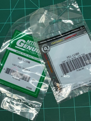 #ad MTD 951 11589 bowl gasket amp; 951 11348 drain gasket.Cub CadetTroy BiltCraftsman $12.00