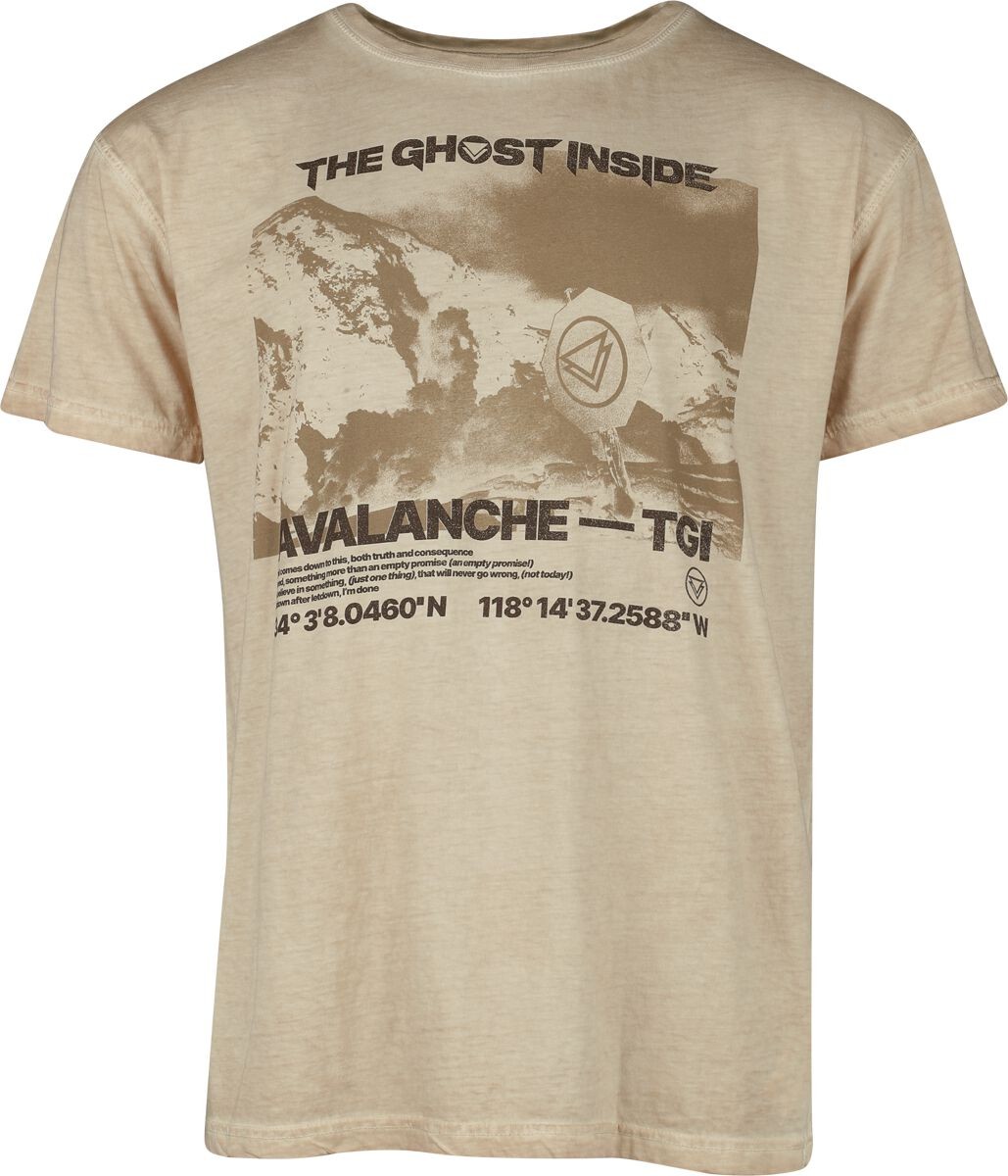 Футболка The Ghost Inside Herren Avalanche beige Band-Товар, группы