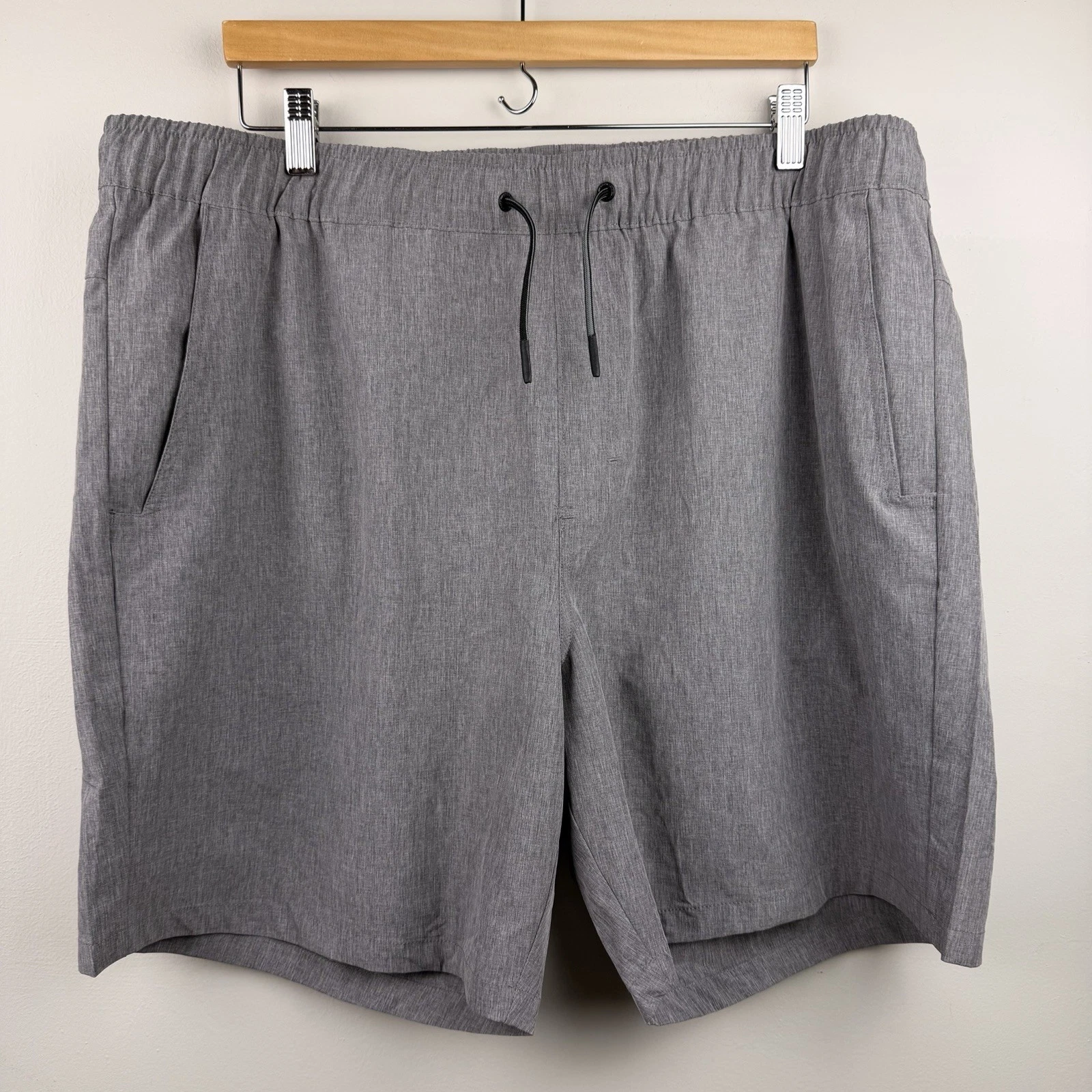 Eddie Bauer NWT Men UPF50 Quick Dry Tech Pull-On Short Drawstring Gray XXL