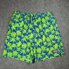 Vineyard Vines Printed Chappy Trunks Palms Print Neon Green Men s Swim Size L