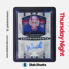 2024 UPPER DECK THE CUP #E-JV JOHN VANBIESBROUCK ENSHRINEMENTS AUTO /99