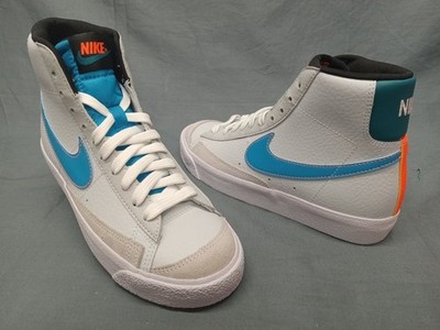 Nike Boys Blazer Mid 77 (GS) Sneakers Leather Platinum Blue Size 7 NEW NO BOX!