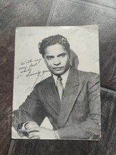 ACTOR Sabu Dastagir (+) VINTAGE autograph, signed card mounted