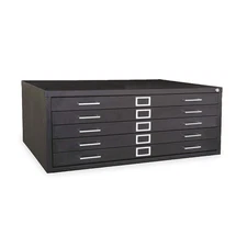 GRAINGER APPROVED 2CLC2 Flat File Cabinet,41 5/16x53 3/4",Black 2CLC2
