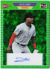 2026 Leaf Pro Set Metal Leo De Vries (1/3) '89 Auto Prismatic Green Refractor