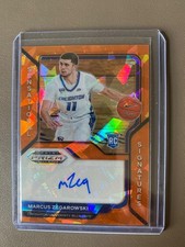 2021-22 Panini Prizm Draft Picks Orange Ice Marcus Zegarowski Rookie Auto RC