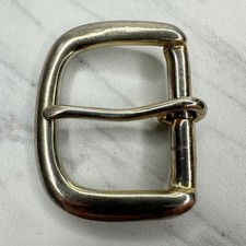 Silver Gold Tone Rounded Belt Buckle Simple Basic - 1.79" x 2.20"