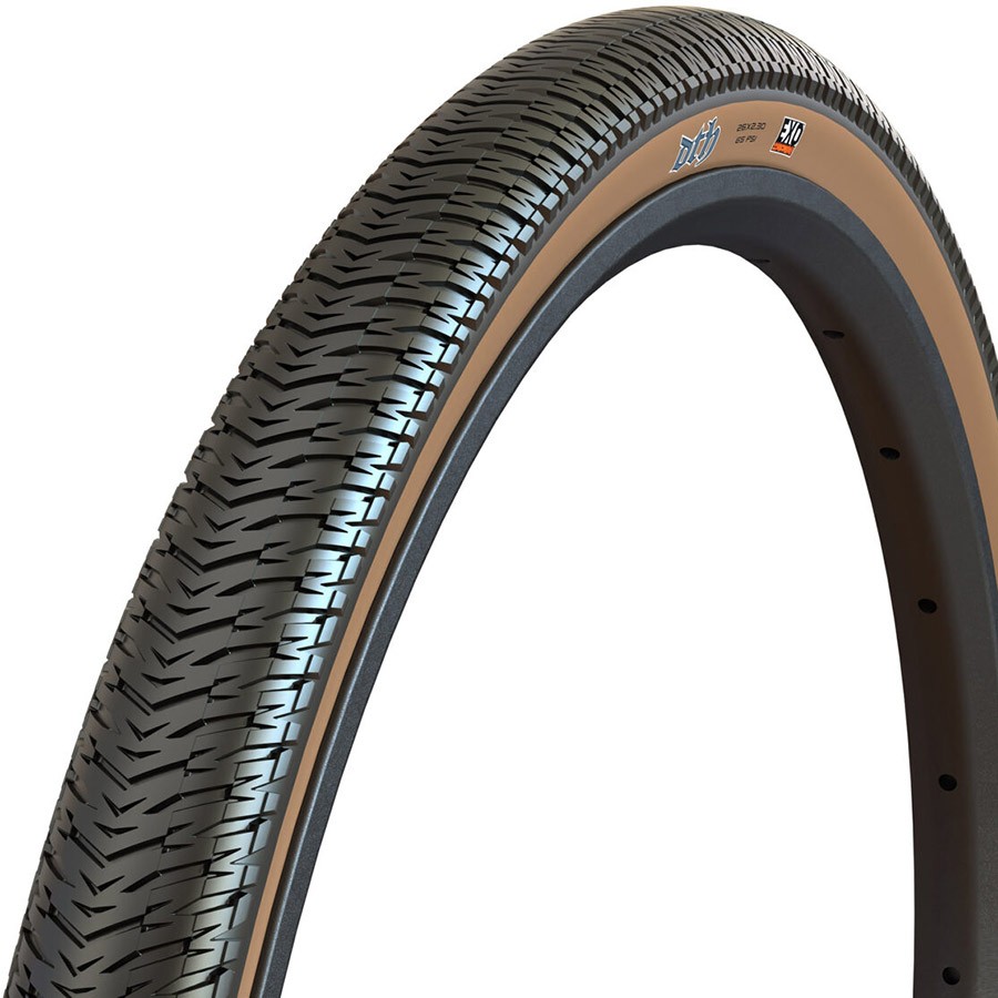 Maxxis DTH Mountain Bike Tire 26in 2.30 Black/Dark Tan Tubeless