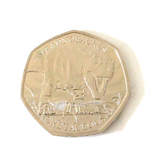 2024 Tyrannosaurus Dinosaur 50pcoin NaturalHistoryMuseum TRex BUNC Uncirculated