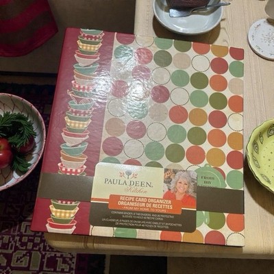 Paula Deen Kitchen Recipe Card Organizer Holder Binder Book Recipe Cards