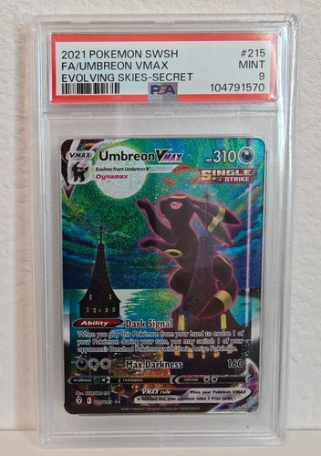 2021 Pokemon Evolving Skies Umbreon VMAX 215/203 Alt Art Secret Rare PSA 9 MINT