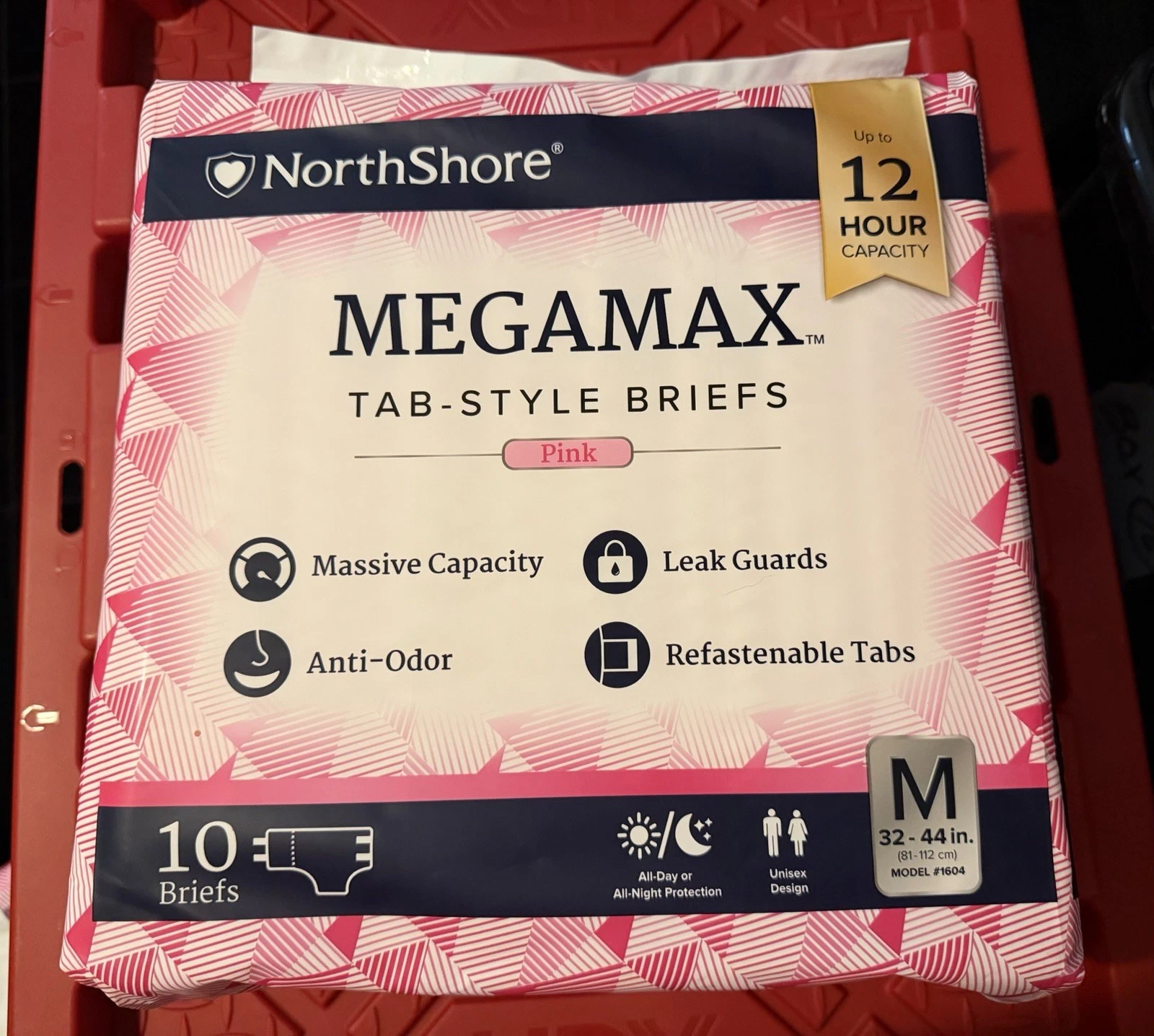Overnight Adult Diapers Heavy Absorbency Tab Style Briefs Medium Pink 10 Count
Opens in a new window