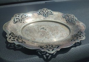 Vintage Silverplated Vanity Trinket Tray
