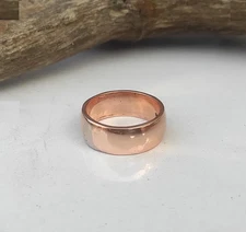 Handmade Pure Copper Band Ring: Meditation Jewelry Birthday Ring All Size Co 10