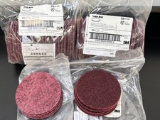 60 new 3M Scotch-Brite 07451 4" Surface Conditioning Discs, Maroon, A/O Medium