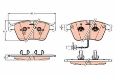 Bremsbelagsatz Scheibenbremse TRW GDB2177 für FLYING BENTLEY SPUR CONTINENTAL