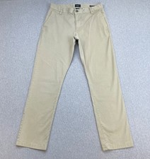 RVCA Pants Mens 32 Beige Cotton Blend Stretch Flat Front Chino