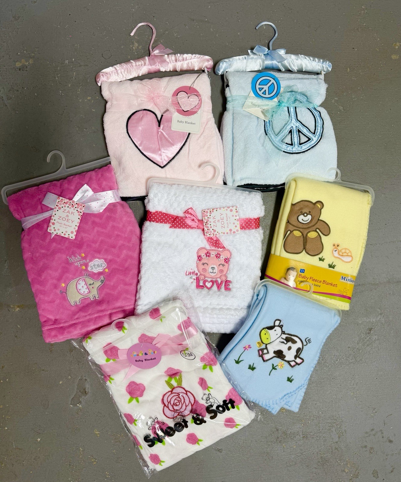 Brand New Baby Blanket Assorted Lot Of 60 Pcs At 1.00 USD Per Piece,so 60 USD