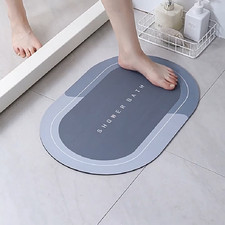 NON SLIP BATHROOM MAT SAFETY SHOWER MASSAGE SOFT ABSORBENT