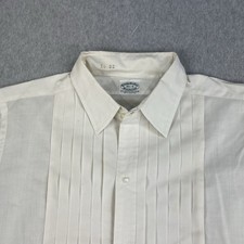 VTG 60s Brooks Brothers Tuxedo Shirt Men 15 1/2 Brookscloth Bib Pleated Formal