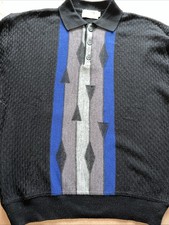 Pullover von Paolo Negrato Gr. 52  Schwarz mit grau und blau