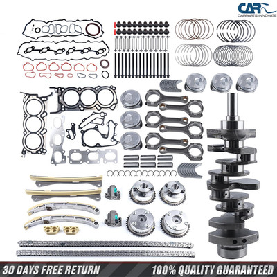 G6DH 3.3L Engine Rebuild Overhaul Kit w/Crankshaft Timing Chain for Hyundai Kia