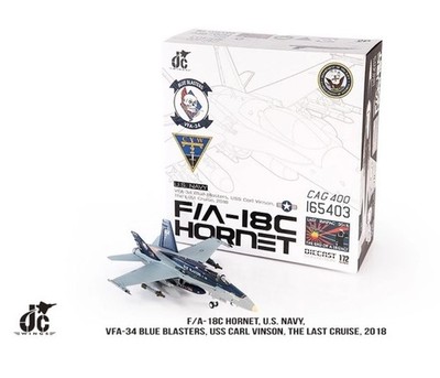 F/A-18C Hornet, US Navy, VFA-34 Blue Blasters, 2018, 1/72 JCW-72-F18-018