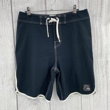 Quiksilver Boardshorts Mens 29 Black Original Scallop Active Swim Sports Summer