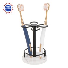 Toothbrush Holder Stand Marble Base Organizer Bathroom Storage Collection HarJue