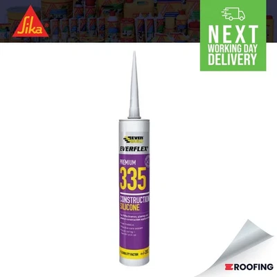 Everbuild - EVERFLEX - Premium 335 - Construction Silicone - GREY - 295ml