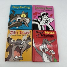 Vintage 1996 Warner Bros Looney Tunes POP-UP BOOKS Retro Cartoons Full Set Of 4