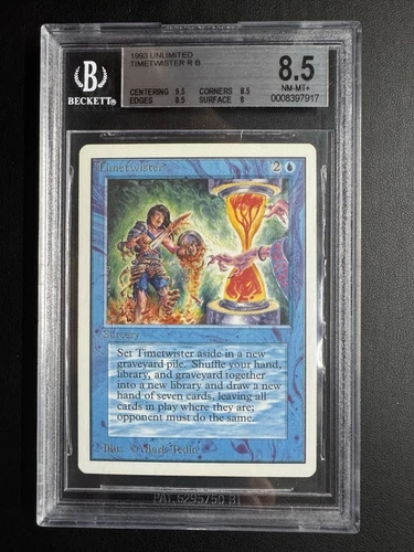 BGS 8.5 Unlimited Timetwister NM/Mint Beckett Graded MTG Magic English Blue Rare