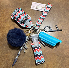 Kailey's Keychains Handmade Self Defense Chevron Wristlet Detachable