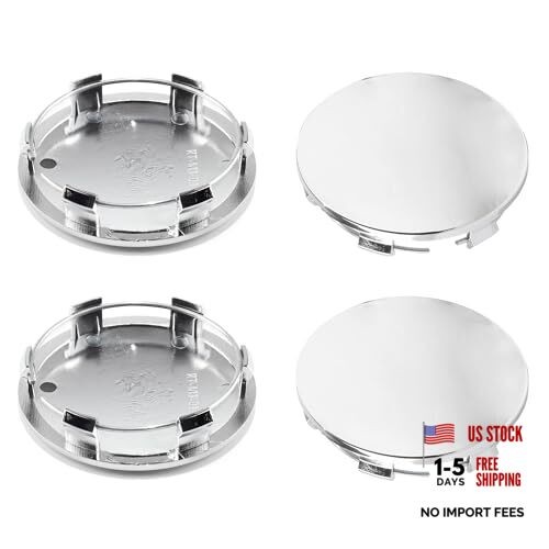 4Pcs Wheel Center Caps for 2005-2013 GMC Wheel Rim, Compatible with a.Chrome