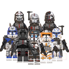 Juego Bad Batch Clone Force 99 -8 figuras Capitán Rex Wrecker Crosshair Hunte
