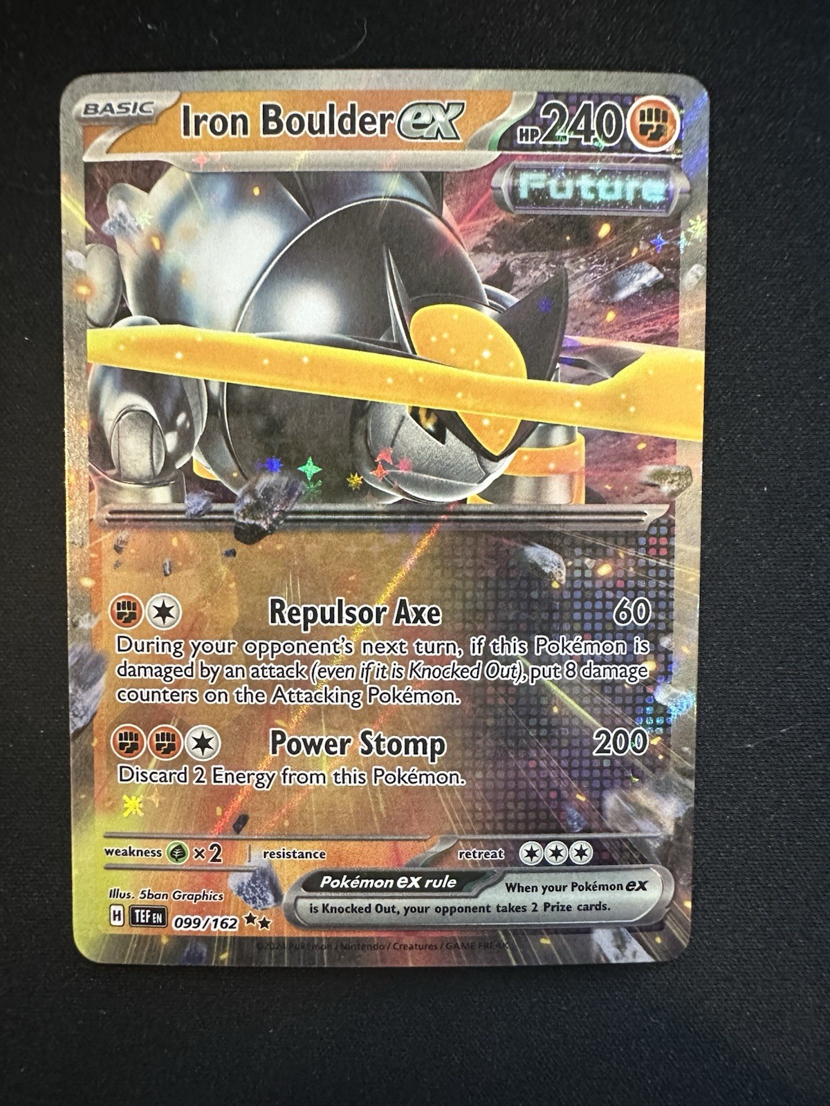 *NEAR MINT HOLO* Iron Boulder ex #99 Pokemon Temporal Forces Card