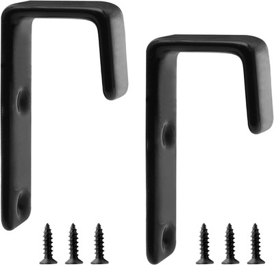 2Pcs Bunk Bed Ladder Hook Brackets, 1 Inch J Hook Hanger with PVC
