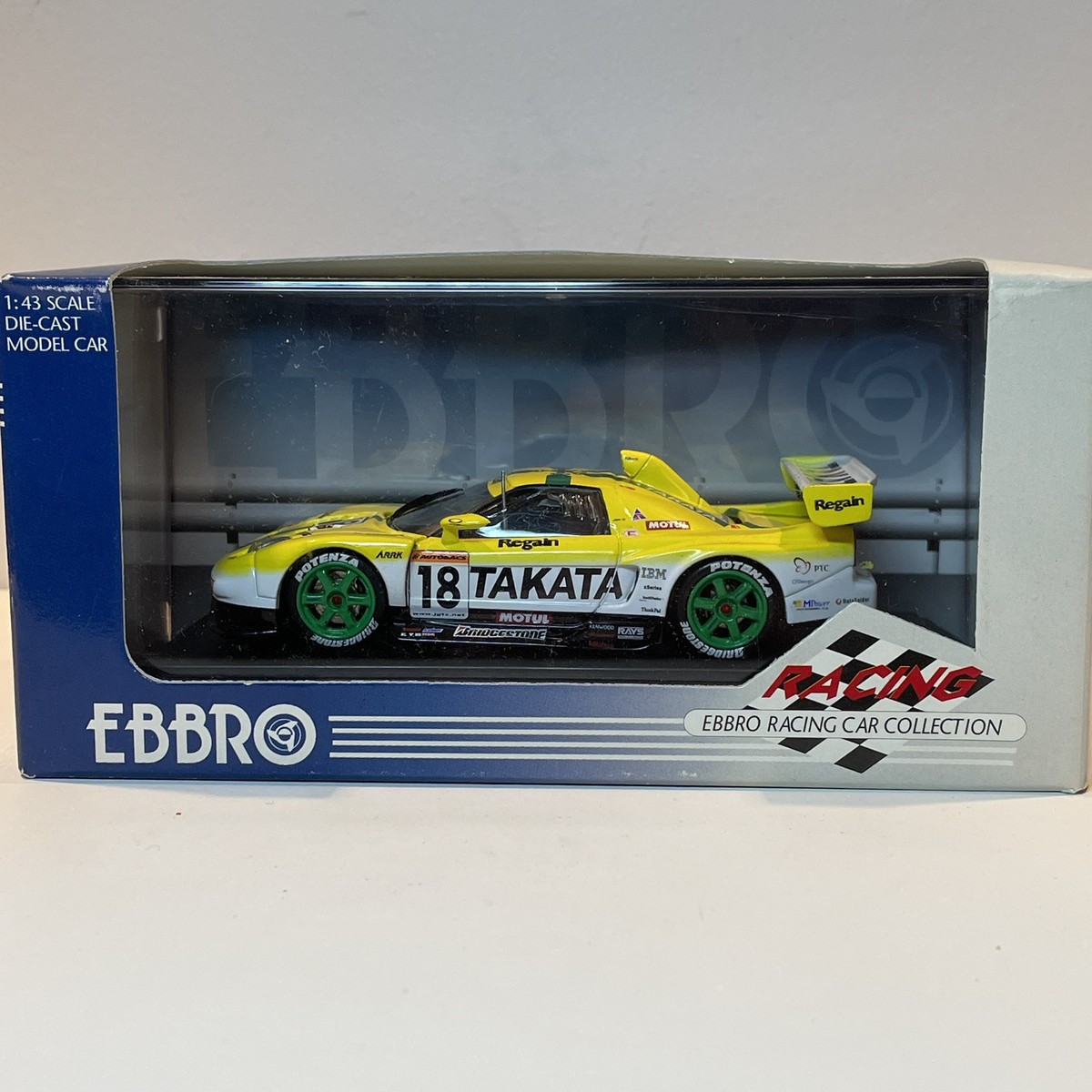 エブロ TAKATA DOME NSX (2002 LATE) 1:43 Ebbro TAKATA DOME NSX 2002 LATE Takata Dome Diecast Model JGTC 1