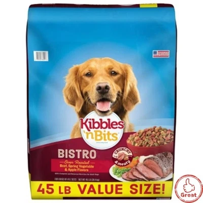 Kibbles 'n Bits Bistro Oven Roasted Beef Flavor Dry Dog Food with Vegetables ...