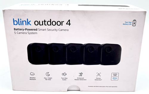 Blink Telecamera di sicurezza intelligente a batteria da esterno 4 - Sistema di 5 telecamere