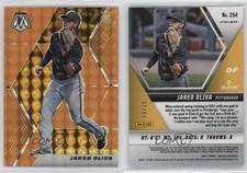 2021 Panini Mosaic Fluorescent Orange Prizm /25 Jared Oliva #254 Rookie RC