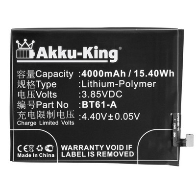 Akku-King Akku BT61-A für Meizu M3 Note Dual SIM TD-LTE 16GB Meilan Note 3 M681C